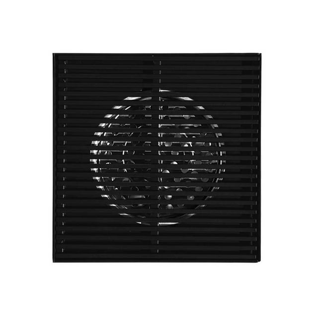 Coladera LUX SANY 15 CM ANTI-INSECTOS 4 PULGADAS NEGRO MATE ACERO inoxidable