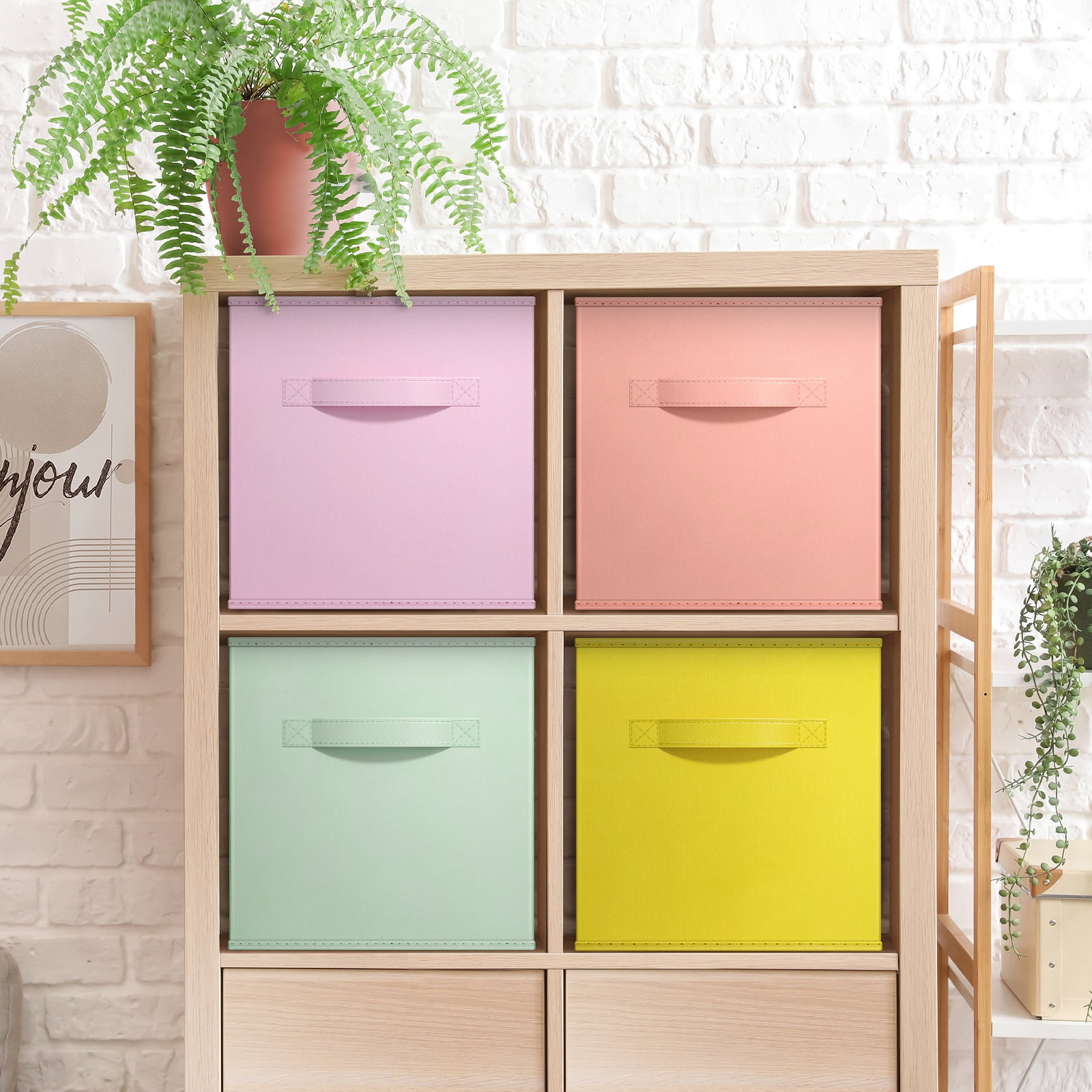 Sorbus Collapsible Cube Fabric Storage Bins (10 Sorbus Collapsible Cube Fabric Storage Bins (10