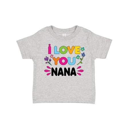 

Inktastic I Love You Nana with Flowers Gift Toddler Toddler Girl T-Shirt