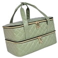thumbnail image 3 of Bolsa organizadora de esmalte de uñas Yuyangstore cuero PU portátil verde, 3 of 8