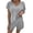 Grey, variant on ibiyuan Short Sets for Women 2 Piece Outfits Summer Loose Lounge Set Ribbed Textured Knit Short Sleeve