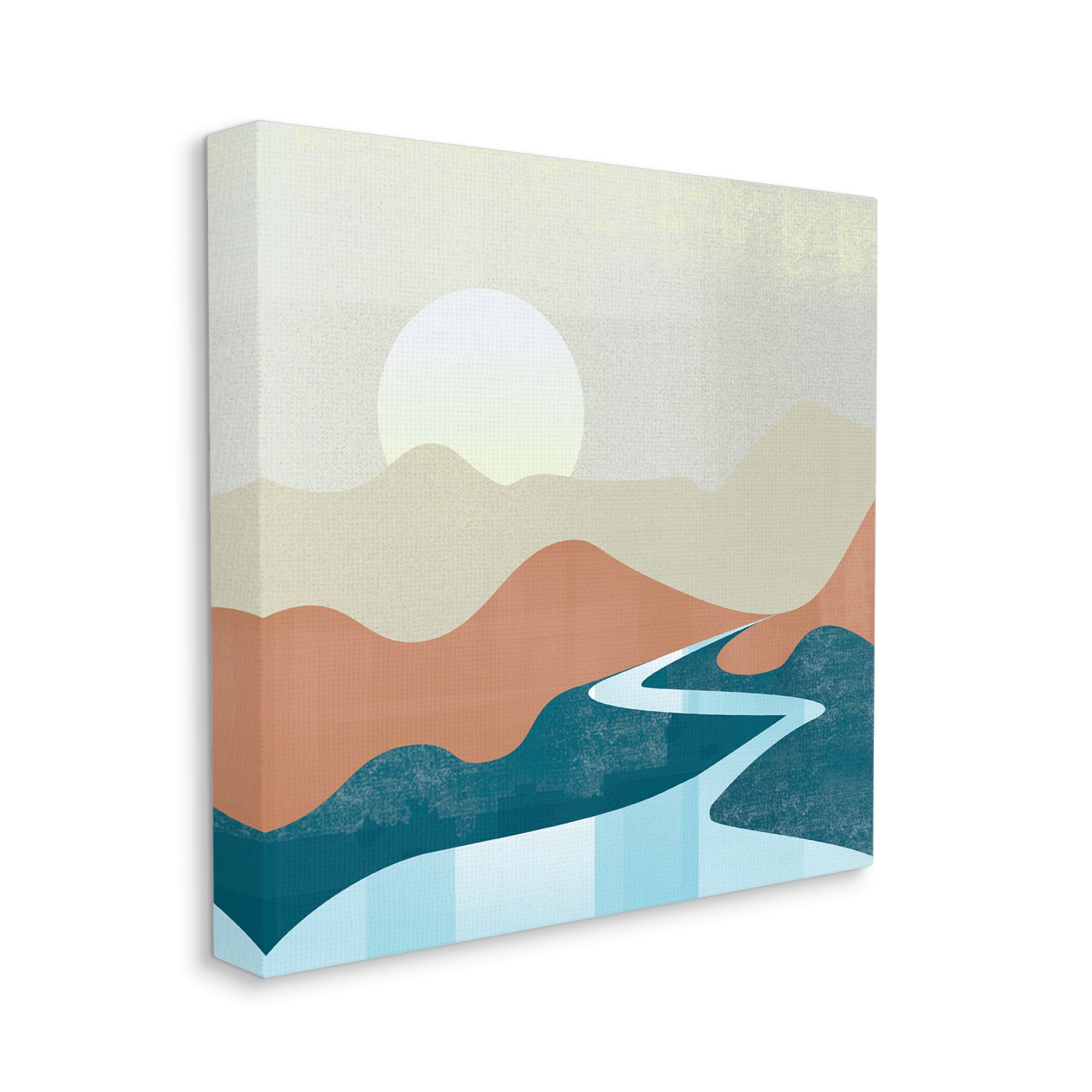 Stupell Industries Abstract Stream Landscape Nature Painting Gallery Wrapped Canvas Print Wall Art, 24 x 24