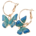 thumbnail image 3 of 1 par de pendientes pequeños de mariposa esmaltados, pendientes colgantes de mariposa para mujeres y niñas, joyería llamativa, 3 of 7