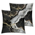 thumbnail image 2 of JRXY Black and White Pillows Cover Marble Pattern Throw Pillow Cases Marble with Golden Veins Pillowcase Set of 2 Cushion Case Black Gloden Pillow for Couch Sofa Home White, 2 of 6