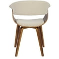 thumbnail image 4 of Vintage Mod Mid-Century Modern Dining/Accent Chair in Walnut and Cream by LumiSource, 4 of 7