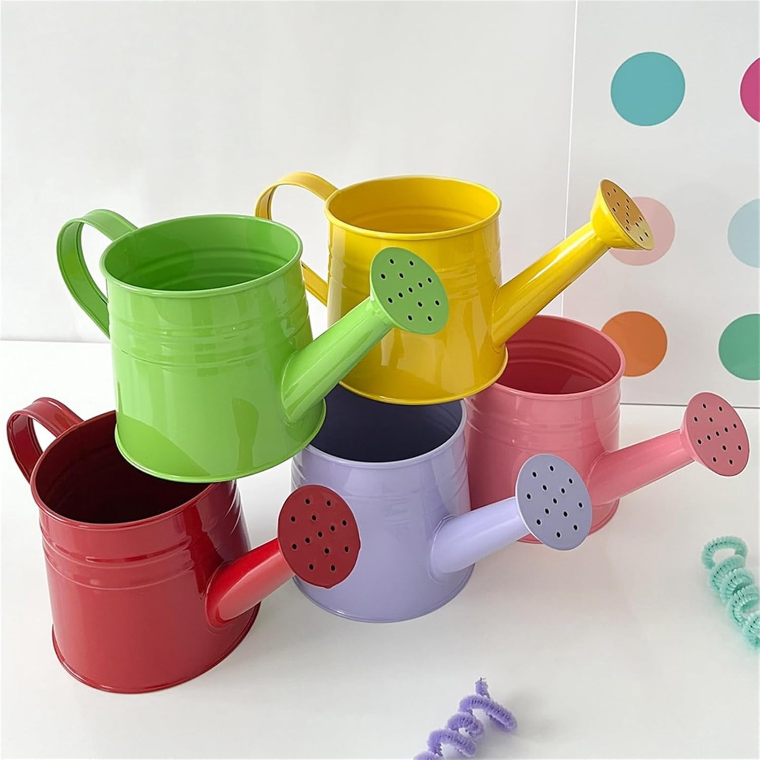 2026 New Metal Watering can,1L Tinplate Watering Kettle,Vintage Metal Waterings Cans for Flowers, Indoor & Outdoor Plants, Lawn & Garden Irrigation Tool (D)