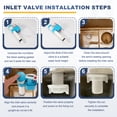 thumbnail image 5 of 1 Set Toilet Fill Valve Replacement Kit, Universal Quiet and Fast Stop Toilet Leaks Repair Kit, Height Adjustable Fill Valve Hardware for Tank and Bowl Water Control, Light Gray, 5 of 6