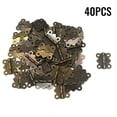 thumbnail image 5 of Fancy 40 Pcs Antique Small Butterfly Hinges Bronze Engraving Design Box Hinges for Crafts Wooden Box Gift Box Hinges Cabinet Drawer Jewelry Box Brown, 5 of 11
