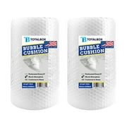 TotalBox Bubble Cushioning Wrap Roll, 12 inches x 35 ft. (Pack of 2 Rolls)