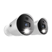 Night Owl CAM‑2PK‑DP8LSA – 4K UHD Wired Spotlight Bullet Cameras Audio Enabled / Night Vision, 2 Pack