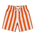 thumbnail image 5 of Boys Swim Trunks with Compression Liner Toddler Kids Boys Swim Shorts Striped Bathing Suit, 5 of 7