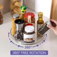 thumbnail image 4 of Paquete de 2 organizadores transparentes antideslizantes Lazy Susan de 10 pulgadas: estante giratorio para gabinetes de cocina, organización y almacenamiento de despensa, refrigerador, armario de, 4 of 8