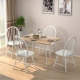 thumbnail image 2 of Costway Set of 4 Vintage Windsor Dining Side Chair Wood Spindleback Kitchen Room White, 2 of 12