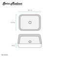 thumbnail image 6 of Concorde Rectangle Ceramic Vessel Sink, 6 of 13