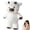 17.72in-white Cow, variant on Interactive Running Highland Cow Plush, Shake-to-Run Stuffed Animal for Kids & Adults, Stress Relief Desk Toy (17.72in-Pink Cow)