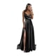 thumbnail image 1 of Vestido Bridemsaid Monvelli con tirantes finos, satén, cuello vuelto, 1 of 7