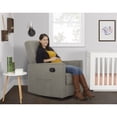 thumbnail image 5 of Evolur Raleigh Glider Recliner Smokey Blue with High Backrest Support, Durable Polyester Fabric, 5 of 15