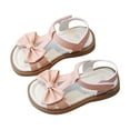 thumbnail image 2 of HAOTAGS Toddler Girls Sandals, Elastic Band Open Toe Hook & Loop Beach Shoes for Toddler Pink 3 T, 2 of 7