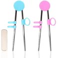 thumbnail image 1 of Children's Chopsticks, Learning Chopsticks Assistant, Stainless Steel Reusable Children, 1 of 5
