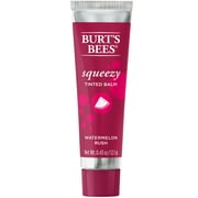 Burt's Bees 100% Natural Origin Squeezy Tinted Lip Balm, Enriched With Beeswax and Cocoa Butter, Watermelon Rush, 0.43 Ounce Squeeze Tube