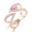 Pink, variant on Womens Copper Ring With Zircon Inlaid Geometric V Shaped European American Style Green Diamond And More Colors