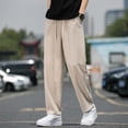 thumbnail image 6 of Mens Casual Loose Straight Pants Sport Gym Yoga Baggy Drawstring Long Trousers, 6 of 11