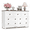 White, variant on GALAXHERO Farmhouse 7 Drawers Dresser, Black Wood Dresser for Bedroom, TV Stand for 65'' TV, Wide Chest of Drawers for Living Room, Hallway