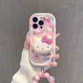 thumbnail image 1 of Funda de teléfono Helado para Hello Kitty para iPhone 14 13 12 11 ProMax 7 8 plus xs bonita funda móvil anticaída de dibujos animados para mujer, 1 of 4