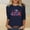 Navy 4th of july womens tshirt a1, variant on Women's 4th of July Plus Size T-Shirts USA Flag Casual Basic Tee Round Neck 3/4 Sleeve Patriotic Holiday Graphic Tops Summer Vacation Fashion Clothes, Red S