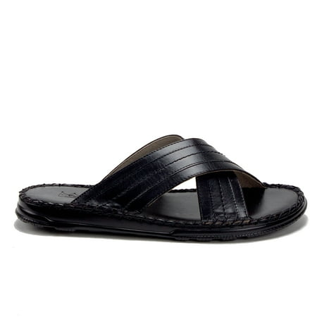 cross criss sandals leather lined slides slip sell