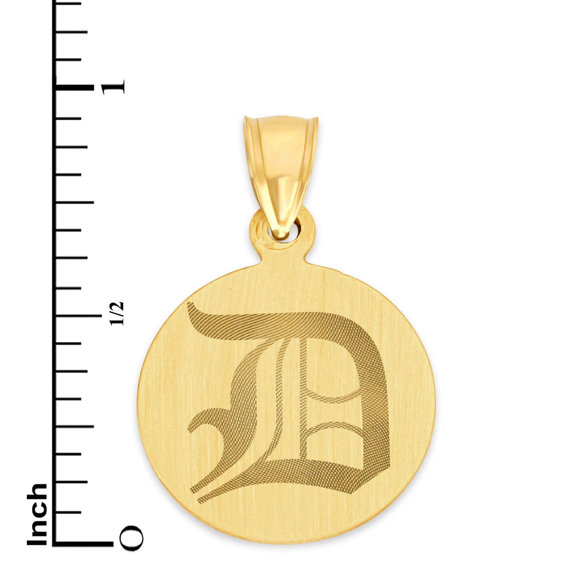 10k Gold Coin Shaped Pendant with 