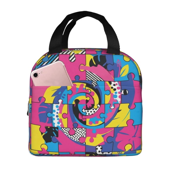 Flower Lunch Bag For Women Men Insulated Lunch Box For Adult Reusable Lunch Tote Bag For Work, Picnic Or Travel