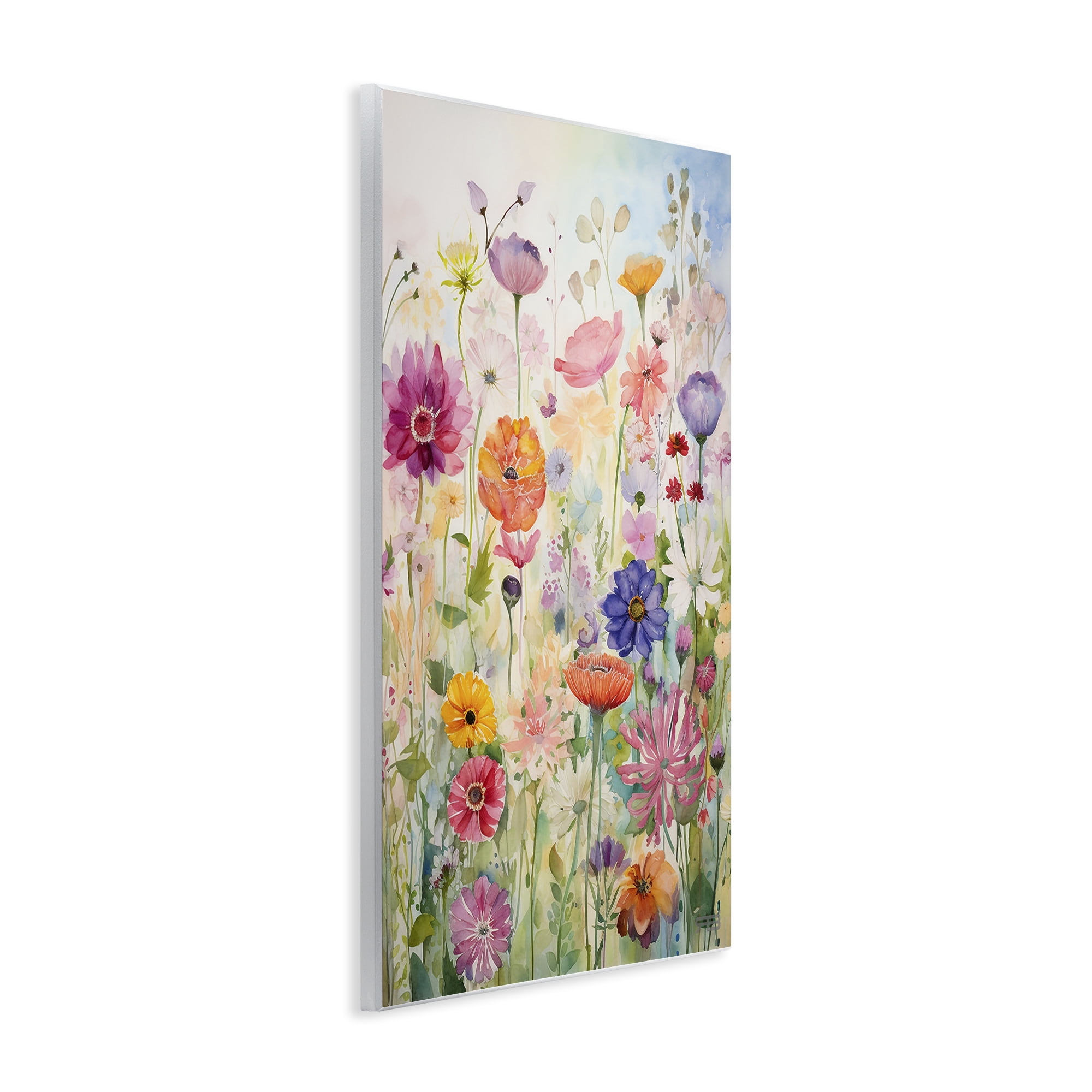 Stupell Industries Bright Floral Garden Botanical & Floral Painting Unframed Art Print Wall Art, 13 x 19