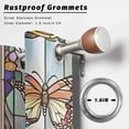thumbnail image 6 of Outdoor Curtains for Patio Waterproof, Colorful Butterfly Windproof Pravicy Outside Porch Blackout Curtain, Spring Botanical Summer Vintage Sun Blocking Grommets Curtains for Cabana 2 Panels 54"x108", 6 of 9