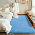 thumbnail image 5 of ZENELESS Solid Shag Collection Rug,5x7ft Gray Blue Fluffy Area Rugs Perfect for Living Room, Dining Room, 5 of 11