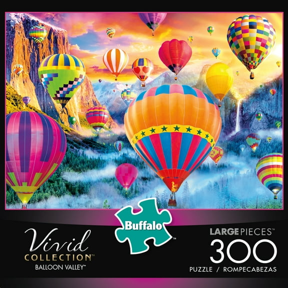 Buffalo Games Vivid Collection - Balloon Valley 300 Large Piece Jigsaw Puzzle