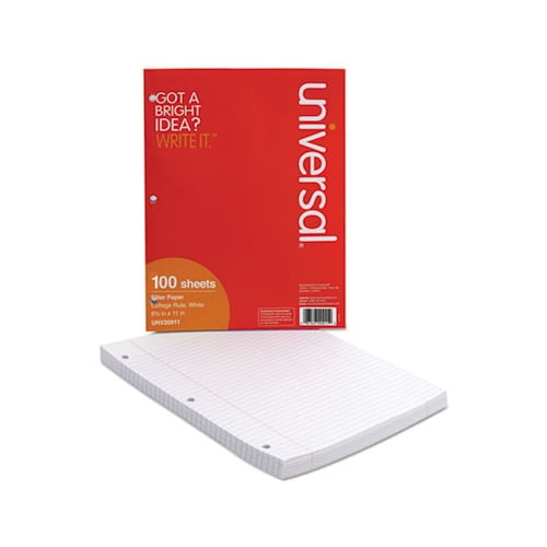 Buy Filler Paper 3Hole, 8.5 x 11, Medium/College Rule, 100/Pack Online