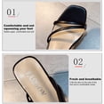 thumbnail image 3 of Sandalias gruesas con punta Abierta JShteea para Mujer tacón Cuadrado negro 36, 3 of 9