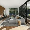 thumbnail image 3 of Dovelina 76 in x47 in Decorative Privacy Screen Outdoor Divider with Stand, 3 of 5