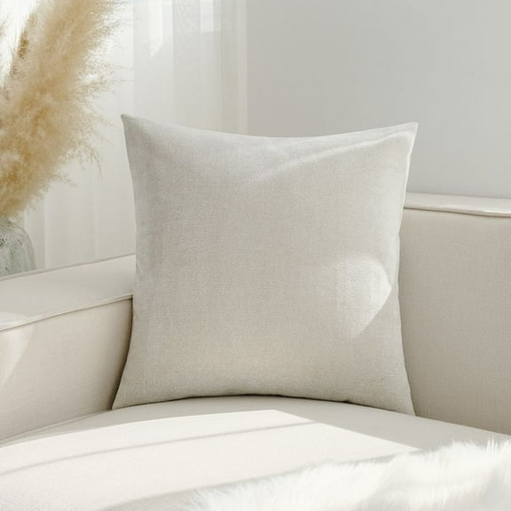 Nmkwnr Chenille Throw Pillows Decorative Pillow Covers Cushion Case Soft Solid Square Modern Pillowcase for Sofa Couch Bed Living Room, 16 x 16 Inch