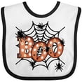 thumbnail image 3 of Inktastic Halloween Boo with Spiders in Web Boys or Girls Baby Bib, 3 of 4