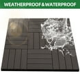 thumbnail image 5 of 9 PCS Heavy-Duty & Recyclable Wood-Plastic Interlocking Deck Tiles 11.8" x 11.8"- Outdoor and Indoor for Patio, Balcony, Porch, Backyard, Bedroom (Coffee), 5 of 8