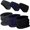 Black, Grey, Navy Blue, variant on 6 count Fleece Ear Warmers Headband Winter Gaiter