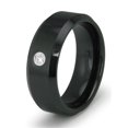 thumbnail image 1 of Black Ceramic Mens Ring with CZ - Size 13, 1 of 1