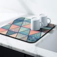 thumbnail image 3 of Washable Rubber Boho Floral Retro Dish Drying Mats for Kitchen Counter Home Large Coffee Bar Pad Accessories and Decor for Utensils Stemware 16''x18'', 3 of 7