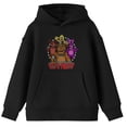thumbnail image 6 of Five Nights At Freddy's Let's Party Multi Characters Long Sleeve Youth Black Heather Hooded Sweatshirt-Medium, 6 of 7