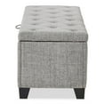thumbnail image 5 of Furniture of America Suffolk Linen Modern Entryway Bedroom Storage Bench, Light Gray, 5 of 20
