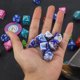 thumbnail image 5 of Qmay Dnd Dice Set - Dados poliédricos (mezcla azul y blanco) 7 piezas para mazmorras y dragones D&D Rpg Juegos de rol Dados con bolsa de dados, 5 of 5