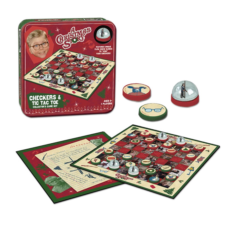 A Christmas Story Checkers / Tic Tac Toe Boardgame Set