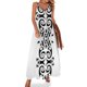 thumbnail image 1 of Vestido sin mangas de Nueva Zelanda con diseño maorí llamativo en blanco y negro, arte maorí, vestidos de baile, vestidos de noche, vestidos de verano para damas, 1 of 7